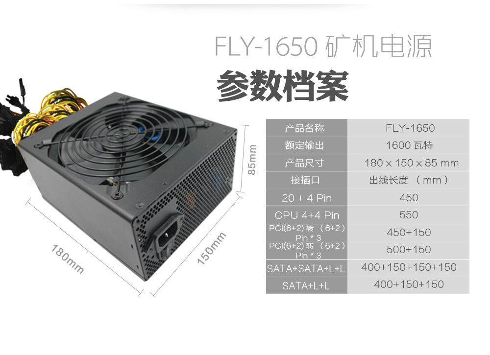 飛天鷹1600W顯卡礦機電源